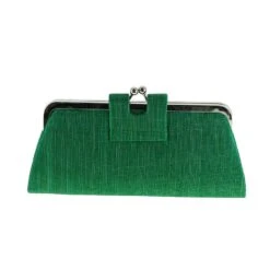 Ravissante Pochette Verte Rectangulaire Fermé à Clip -Accessoires De Mode pdtimg 3706351hd