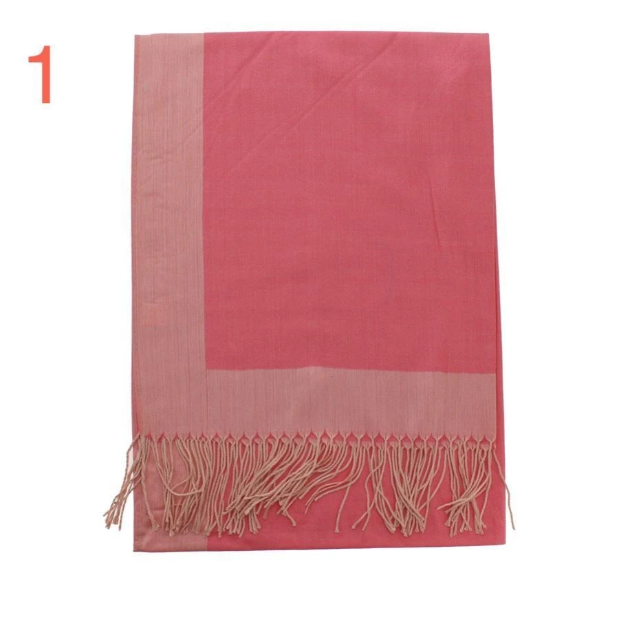 Echarpe Modèle Uni Avec Franges Aux Extrémités 4 Echarpe Modèle Uni Avec Franges Aux Extrémités – Image 2