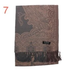 Echarpe Finition Effrangée Avec Motif En Cachemire -Accessoires De Mode pdtimg 3743723hd