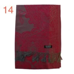 Echarpe Finition Effrangée Avec Motif En Cachemire -Accessoires De Mode pdtimg 3743730hd