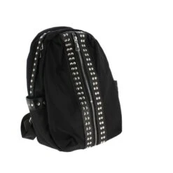 Sac à Dos Zippé Noir Avec Ornement Clous En Métal -Accessoires De Mode pdtimg 3928390hd