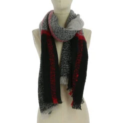 Assortiment écharpe à Motif Avec Franges Effilochées -Accessoires De Mode pdtimg 3997775hd