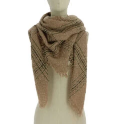 Assortiment écharpe Texture à Carreaux Avec Fines Franges -Accessoires De Mode pdtimg 3997822hd