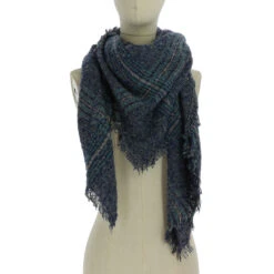 Assortiment écharpe Texture à Carreaux Avec Fines Franges -Accessoires De Mode pdtimg 3997823hd