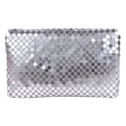 Pochette De Cérémonie Style Avec Pastilles Argenté -Accessoires De Mode pdtimg 4005656hd