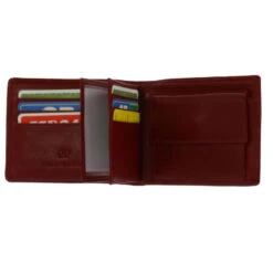 Portefeuille En Cuir Véritable à Deux Volets Rouge Avec Protection Anti Fraude -Accessoires De Mode pdtimg 4027318hd