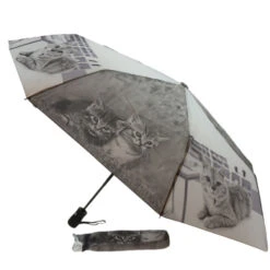 Parapluie Pliant Automatique à Motif Multitude D'animaux -Accessoires De Mode pdtimg 4144757hd