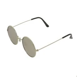 Lunettes De Soleil Enfant Ronde Fine Métal Avec Verres Effet Miroir -Accessoires De Mode pdtimg 4150442hd