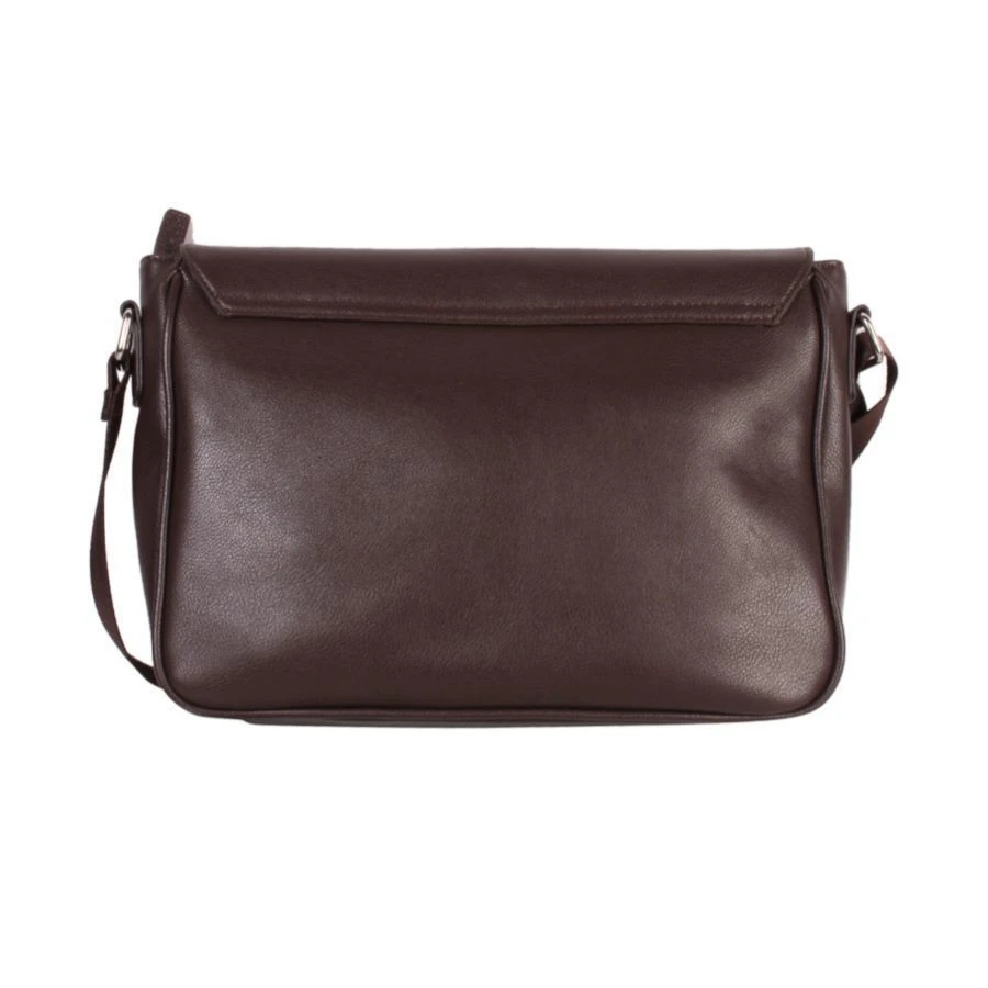 Sac Reporter Uni Marron Porté En Bandoulière Avec Rabat 5 Sac Reporter Uni Marron Porté En Bandoulière Avec Rabat – Image 3