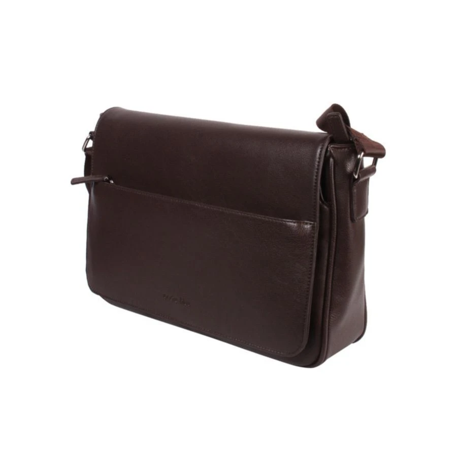 Sac Reporter Uni Marron Porté En Bandoulière Avec Rabat 4 Sac Reporter Uni Marron Porté En Bandoulière Avec Rabat – Image 2