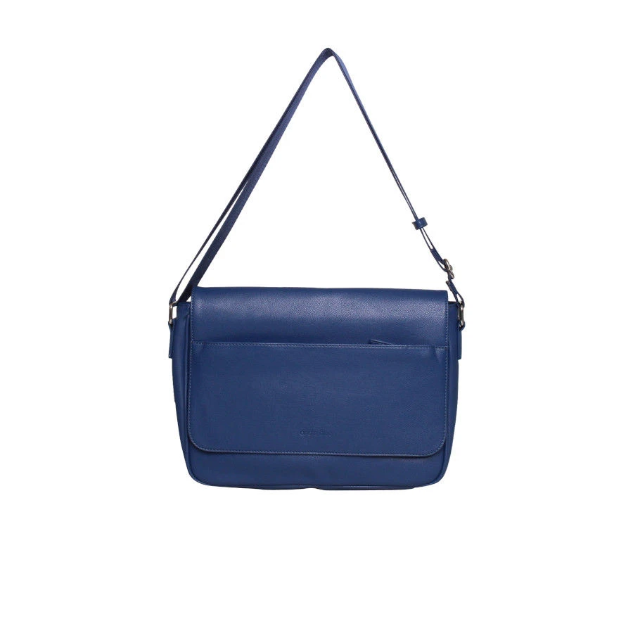 Sac Reporter Uni Marine Porté En Bandoulière Avec Rabat 4 Sac Reporter Uni Marine Porté En Bandoulière Avec Rabat – Image 2