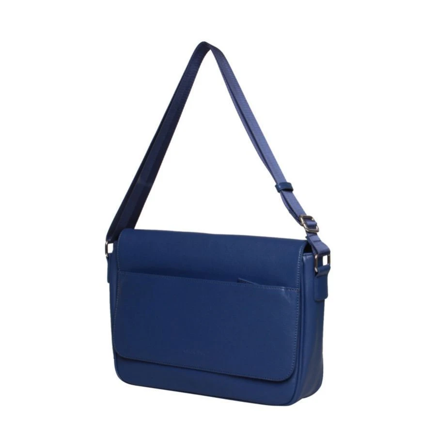 Sac Reporter Uni Marine Porté En Bandoulière Avec Rabat 5 Sac Reporter Uni Marine Porté En Bandoulière Avec Rabat – Image 3