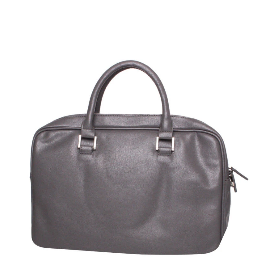 Sac Serviette à 2 Poignées Avec Poche Frontale Gris 4 Sac Serviette à 2 Poignées Avec Poche Frontale Gris – Image 2