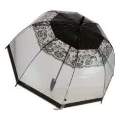 Parapluie Cloche Transparent Avec Motif Arabesque -Accessoires De Mode pdtimg 4238309hd