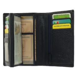 Portefeuille En Cuir à 4 Volets Avec Protection Anti-fraude Marine -Accessoires De Mode pdtimg 4259384hd