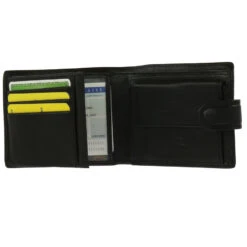 Portefeuille Horizontal En Cuir Noir à Bouton Pression Avec Protection Anti Fraude -Accessoires De Mode pdtimg 4260928hd