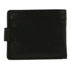 Portefeuille Horizontal En Cuir Noir à Bouton Pression Avec Protection Anti Fraude -Accessoires De Mode pdtimg 4260929hd