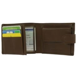 Portefeuille Horizontal En Cuir Taupe à Bouton Pression -Accessoires De Mode pdtimg 4260944hd