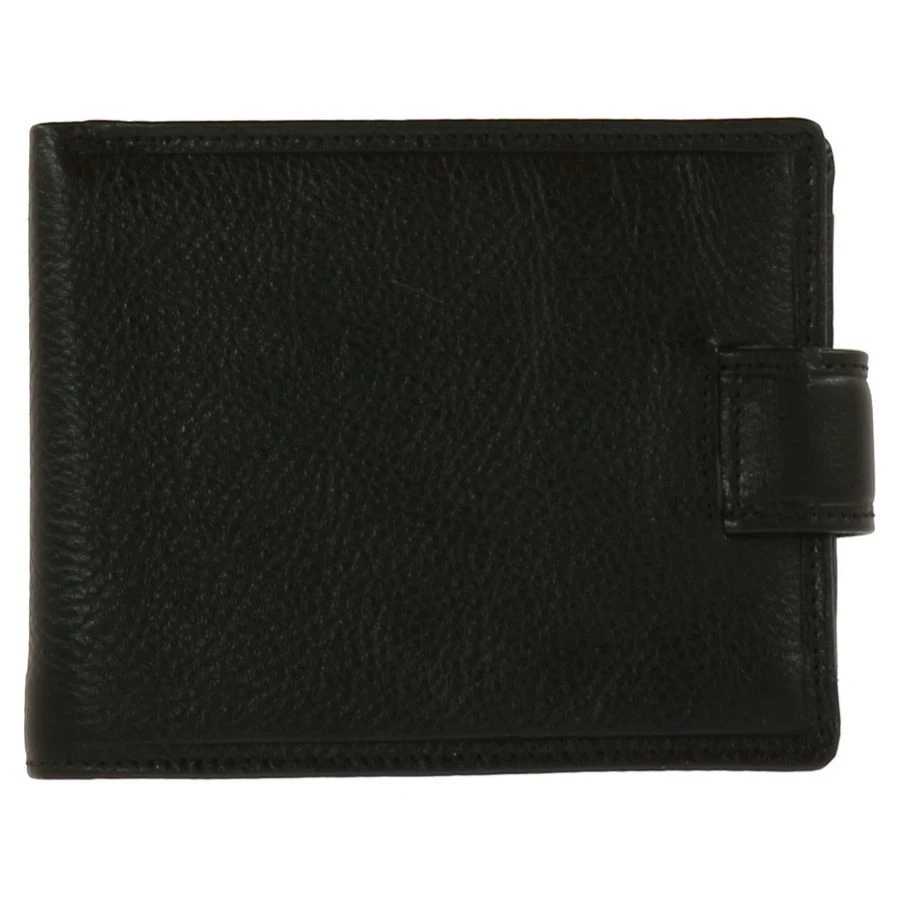 Portefeuille à L'italienne En Cuir De Vachette Noir Avec Protection Anti Fraude 4 Portefeuille à L'italienne En Cuir De Vachette Noir Avec Protection Anti Fraude – Image 2