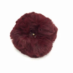 Pompons Imitation Fourrure De Lapin (1 Pompon Bordeaux Et 2 Pompons De Couleurs Aléatoires) -Accessoires De Mode pdtimg 4284028hd