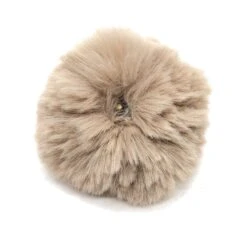 Pompons Imitation Fourrure De Lapin (1 Pompon Beige Et 2 Pompons De Couleurs Aléatoires) -Accessoires De Mode pdtimg 4284048hd