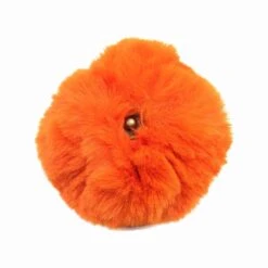 Pompons Imitation Fourrure De Lapin (1 Pompon Orange Et 2 Pompons De Couleurs Aléatoires) -Accessoires De Mode pdtimg 4284060hd