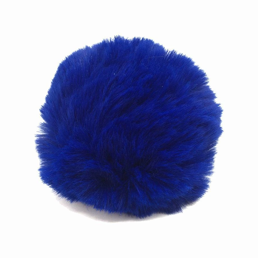 Pompons Imitation Fourrure De Lapin (1 Pompon Bleu Royal Et 2 Pompons De Couleurs Aléatoires) 4 Pompons Imitation Fourrure De Lapin (1 Pompon Bleu Royal Et 2 Pompons De Couleurs Aléatoires) – Image 2