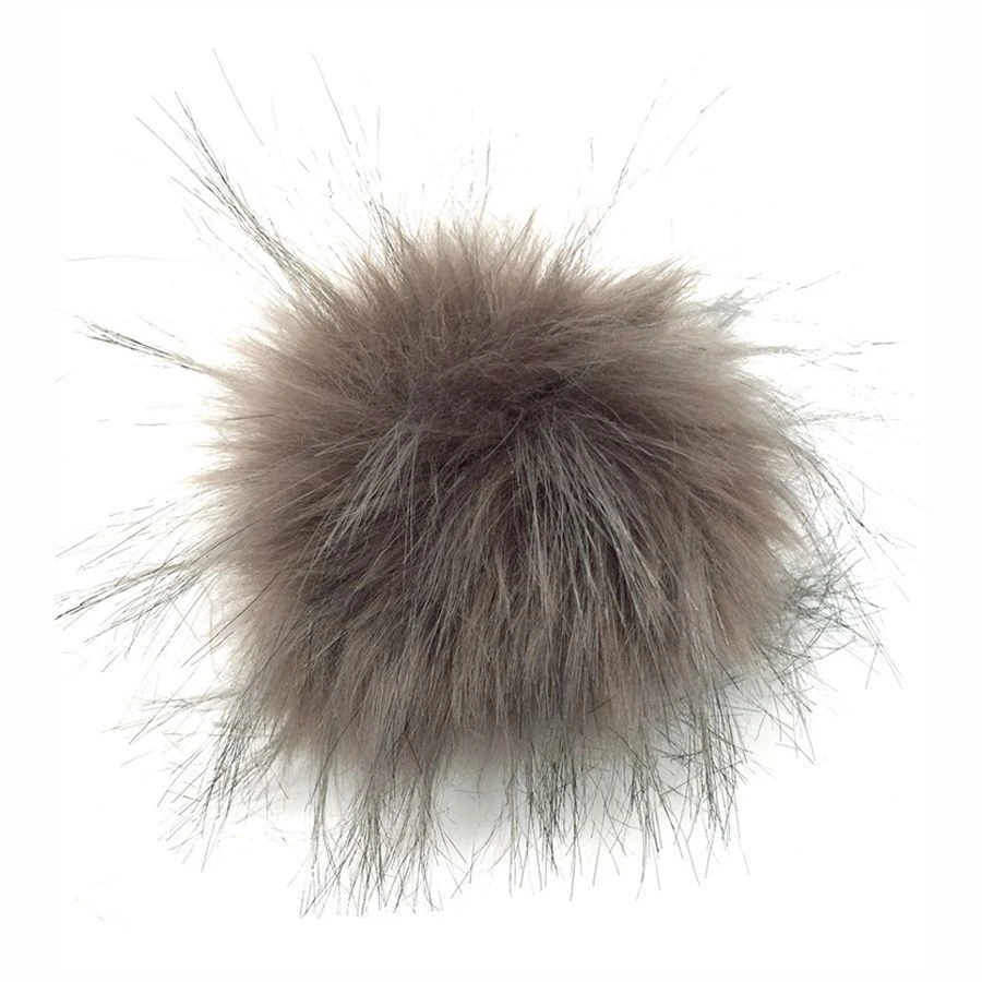 Pompons Fausse Fourrure De Marmotte ( 1 Pompon Gris Foncé Et 2 Pompons De Couleurs Aléatoires) 4 Pompons Fausse Fourrure De Marmotte ( 1 Pompon Gris Foncé Et 2 Pompons De Couleurs Aléatoires) – Image 2