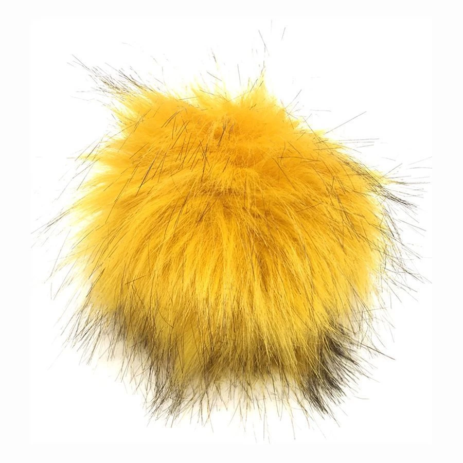 Pompons Fausse Fourrure De Marmotte ( 1 Pompon Moutarde Et 2 Pompons De Couleurs Aléatoires) 4 Pompons Fausse Fourrure De Marmotte ( 1 Pompon Moutarde Et 2 Pompons De Couleurs Aléatoires) – Image 2