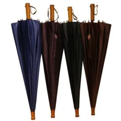 Grand Parapluie Long Toile En Polyester Uni à 24 Baleines -Accessoires De Mode pdtimg 4302069hd