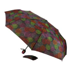 Parapluie Pliant Automatique à Imprimé Tourbillonnants -Accessoires De Mode pdtimg 4302090hd