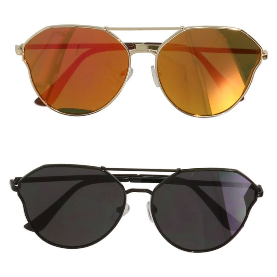 Lunette De Soleil Hexagonale Métal Avec Des Verres Teintés 4 Lunette De Soleil Hexagonale Métal Avec Des Verres Teintés – Image 2