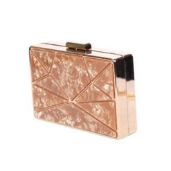 Minaudière Rectangulaire En Métal Doré Avec Effet Marbré -Accessoires De Mode pdtimg 4431063hd