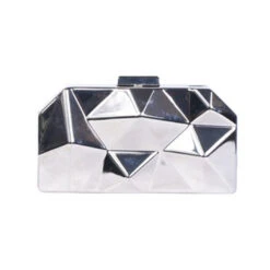 Minaudière En Métal Effet Poli Avec Forme Géométrique -Accessoires De Mode pdtimg 4431120hd