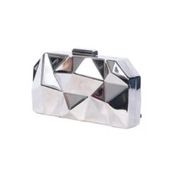 Minaudière En Métal Effet Poli Avec Forme Géométrique -Accessoires De Mode pdtimg 4431121hd