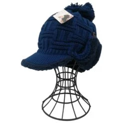 Bonnet Adulte Style Chapka Maille Tricotée Avec Pompon -Accessoires De Mode pdtimg 4502344hd