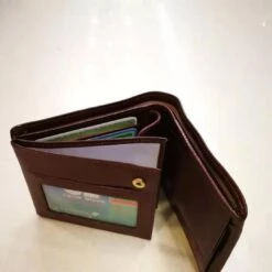 Portefeuille à L'italien 3 Volets En Cuir De Vachette Marron + Système Anti-piratage -Accessoires De Mode pdtimg 4563751hd