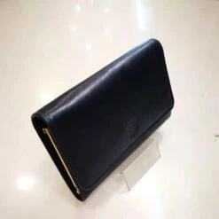 Portemonnaie Avec Rabat Et Fermoir En Cuir Bleu Marine -Accessoires De Mode pdtimg 4567341hd