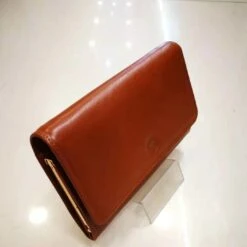 Portemonnaie Avec Rabat Et Fermoir En Cuir Camel + Système Anti-piratage -Accessoires De Mode pdtimg 4567349hd