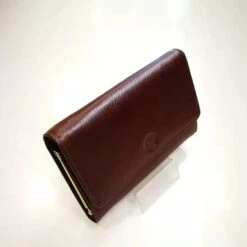 Portemonnaie Avec Rabat Et Fermoir En Cuir Marron -Accessoires De Mode pdtimg 4567362hd