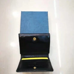 Porte Monnaie Noir En Cuir De Vachette Avec Protection Anti Piratage -Accessoires De Mode pdtimg 4593565hd