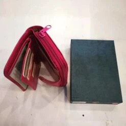 Portemonnaie Fuchsia En Cuir De Vachette Avec Protection Anti Piratage -Accessoires De Mode pdtimg 4624603hd