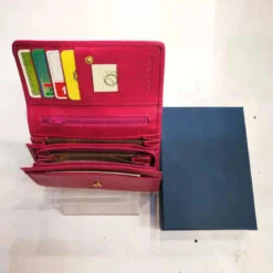 Portefeuille Compact à Rabat En Cuir Fuchsia -Accessoires De Mode pdtimg 4624661hd