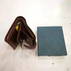 Portemonnaie Cuir Vachette Lisse Marron Avec Protection Anti Piratage -Accessoires De Mode pdtimg 4624675hd