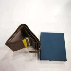 Portemonnaie Cuir Vachette Lisse Taupe Avec Protection Anti Piratage -Accessoires De Mode pdtimg 4624683hd