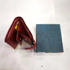 Portemonnaie Cuir Vachette Lisse Rouge Avec Protection Anti Piratage -Accessoires De Mode pdtimg 4624700hd