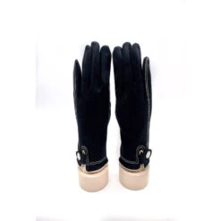 Gants Tactiles Avec Attache à Bouton-pression Noir -Accessoires De Mode pdtimg 4624893hd