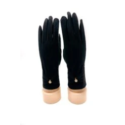 Gants Tactiles Noir Avec Nœud Papillon Et Perle -Accessoires De Mode pdtimg 4624919hd