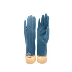 Gants Tactiles Rehaussés D'un Joli Nœud Papillon Bleu Ciel -Accessoires De Mode pdtimg 4624962hd