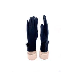 Gants Tactiles Unis à Pompon En Fausse Fourrure Noir -Accessoires De Mode pdtimg 4624980hd